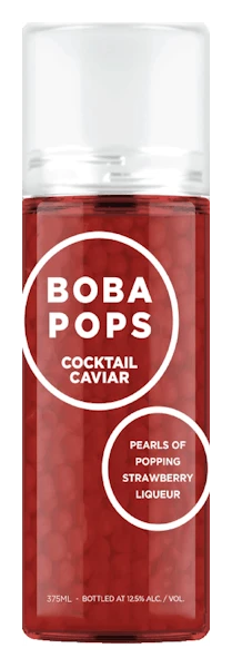 Boba Pops Cocktail Caviar Strawberry Vodka Pearls 375ml