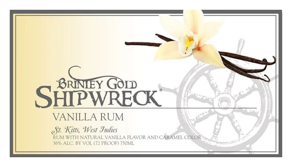 Brinley 'ShipWreck' Vanilla Rum 750ml 1 Brinley 'ShipWreck' Vanilla Rum 750ml