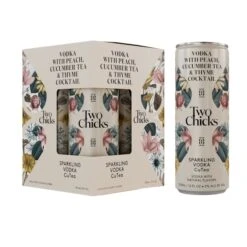 Two Chicks 'Sparkling Vodka CuTea' 4-355ml Cans