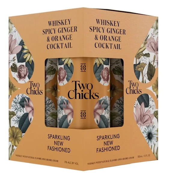 Two Chicks 'Sparkling New Fashioned' 4-355ml Cans 1 Two Chicks 'Sparkling New Fashioned' 4-355ml Cans