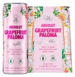 Absolut Cocktails Grapefruit Paloma 4-355ml Cans