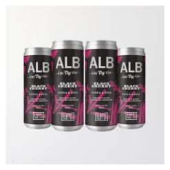 ALB On The Go 'Black Cherry' Vodka & Soda 4-355ml Cans