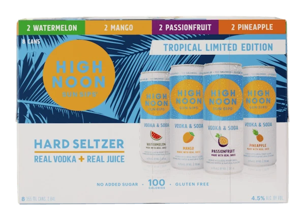 High Noon Tropical Variety Hard Seltzer 8-355ml Cans 1 High Noon Tropical Variety Hard Seltzer 8-355ml Cans