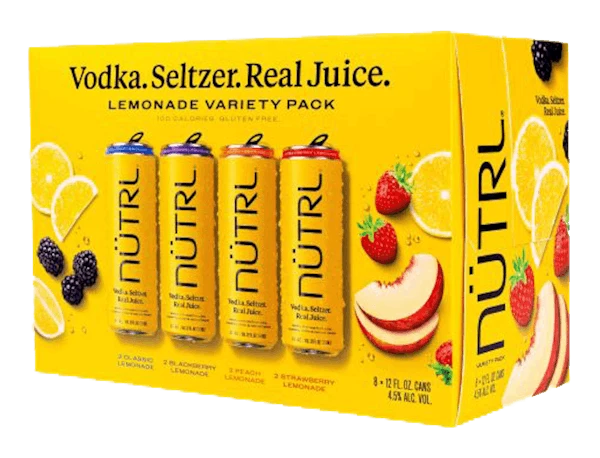 Nutrl Lemonade Vodka Seltzer Variety Pack 8-355ml Cans 1 Nutrl Lemonade Vodka Seltzer Variety Pack 8-355ml Cans