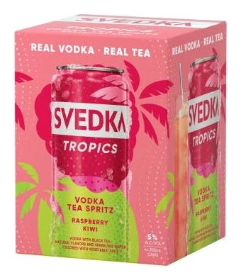 Svedka Tropics Tea Spritz Raspberry Kiwi 4-355ml Cans 1 Svedka Tropics Tea Spritz Raspberry Kiwi 4-355ml Cans