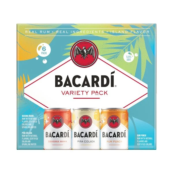 Bacardi Variety Pack RTD Rum Cocktails 6-355ml Cans 1 Bacardi Variety Pack RTD Rum Cocktails 6-355ml Cans