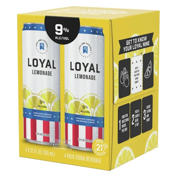 Loyal 9 Cocktails Lemonade 4-12oz Cans 1 Loyal 9 Cocktails Lemonade 4-12oz Cans