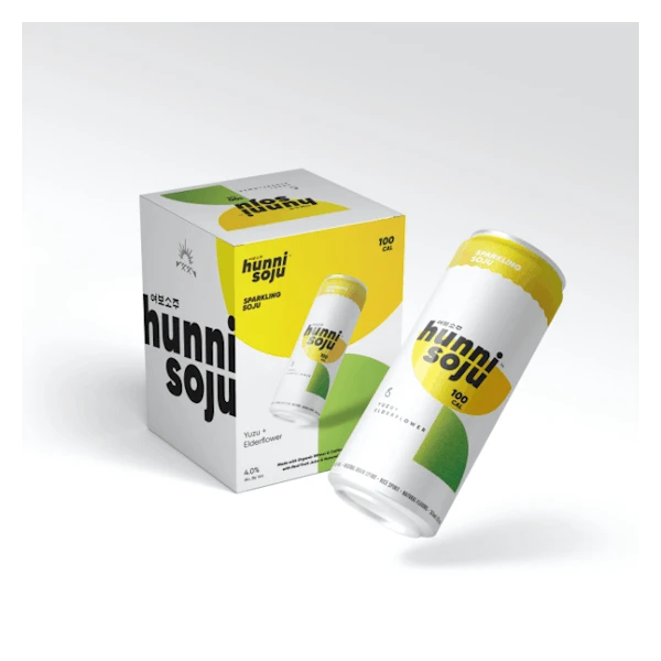 Yobo Hunni Yuzu Elderflower Sparkling Soju 4-355ml Cans 1 Yobo Hunni Yuzu Elderflower Sparkling Soju 4-355ml Cans