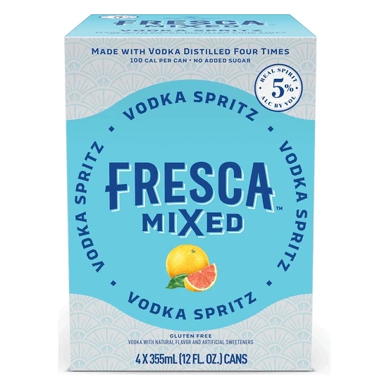 Fresca Mixed Vodka Spritz 4-12oz Cans 1 Fresca Mixed Vodka Spritz 4-12oz Cans