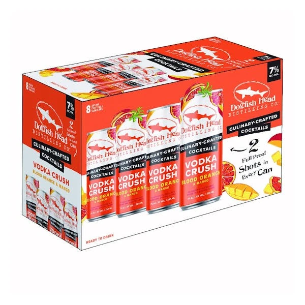 DogFish Head 'Vodka Crush' Blood Orange & Mango 8-355ml 1 DogFish Head 'Vodka Crush' Blood Orange & Mango 8-355ml