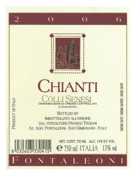 Fontaleoni 'Colli Senesi' Chianti 2022 1 Fontaleoni 'Colli Senesi' Chianti 2022