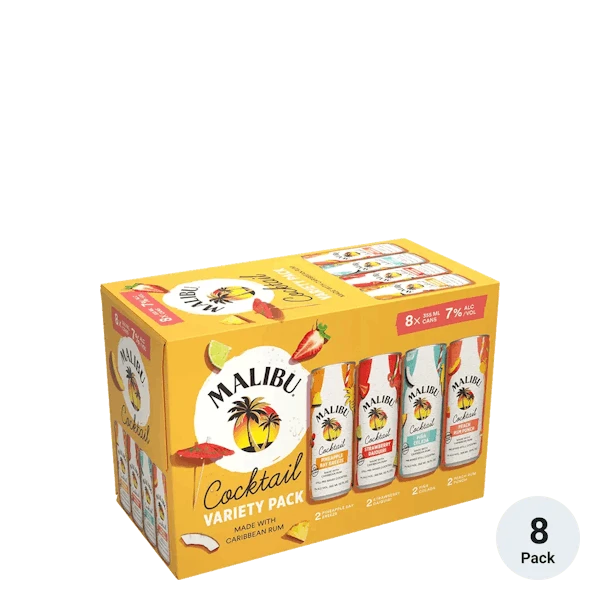 Malibu Cocktail Variety Pack 8-355ml Cans 1 Malibu Cocktail Variety Pack 8-355ml Cans