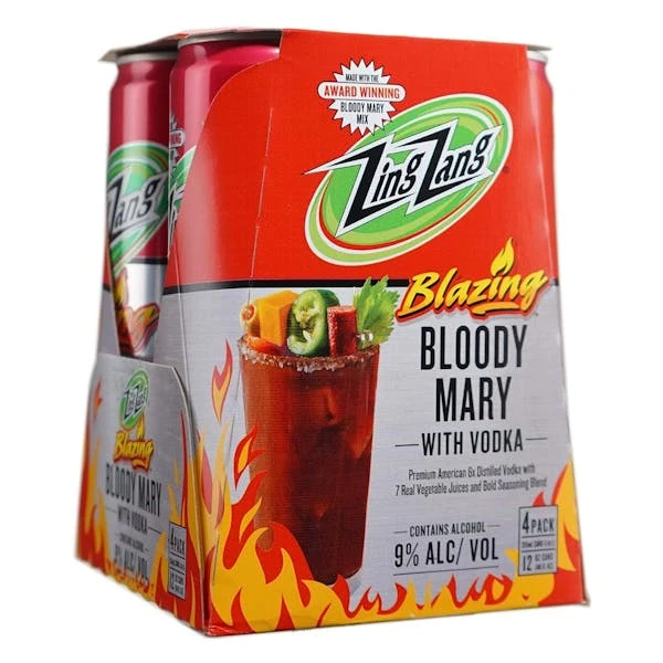 Zing Zang 'Blazing' Bloody Mary 4-355ml Cans 1 Zing Zang 'Blazing' Bloody Mary 4-355ml Cans